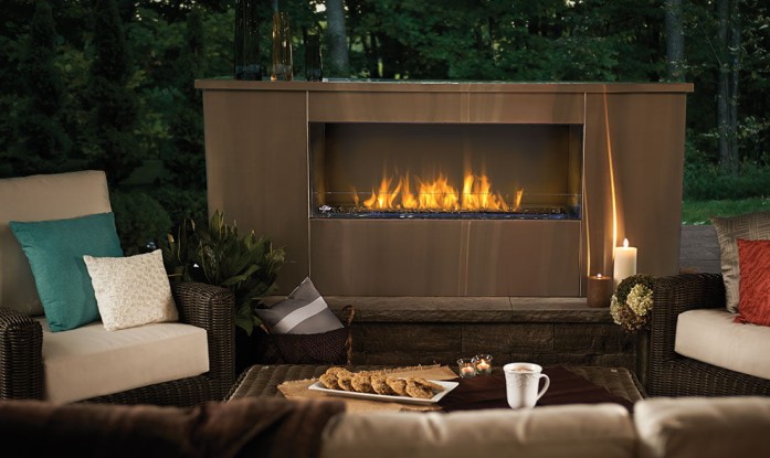 modern-looking fireplace